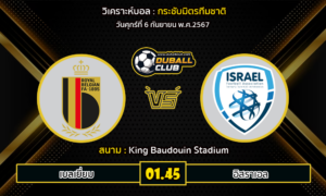 วิเคราะห์บอล ยูฟ่า เนชั่นส์ ลีก : เบลเยี่ยม vs อิสราเอล (06/09/67)