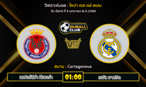 วิเคราะห์บอล โคปา เดล เรย์ สเปน : เดปอร์ติว่า มีเนอร่า VS เรอัล มาดริด (06/01/68)