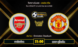 วิเคราะห์บอล เอฟเอ คัพ : อาร์เซน่อล VS แมนฯ ยูไนเต็ด (12/01/68)